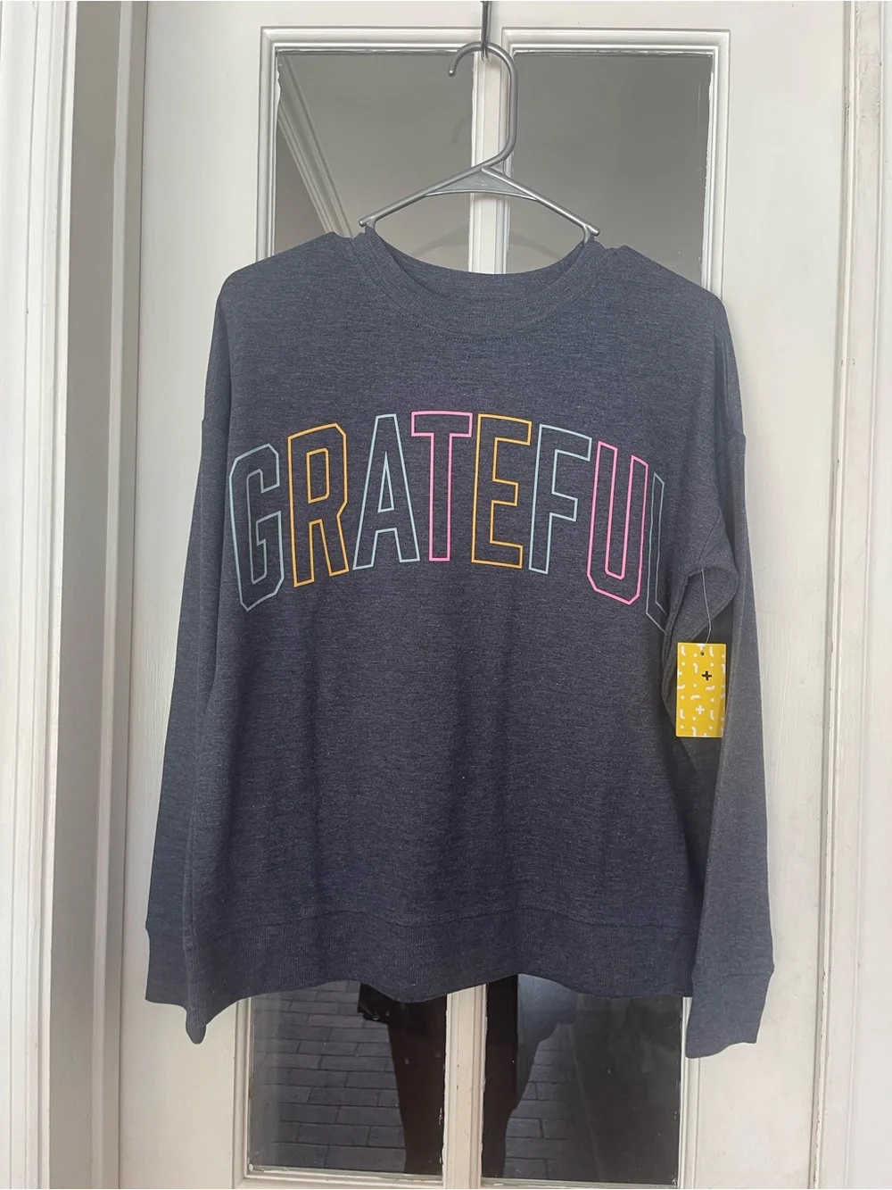 Kids Navy 'Grateful' Graphic Crewneck Sweatshirt